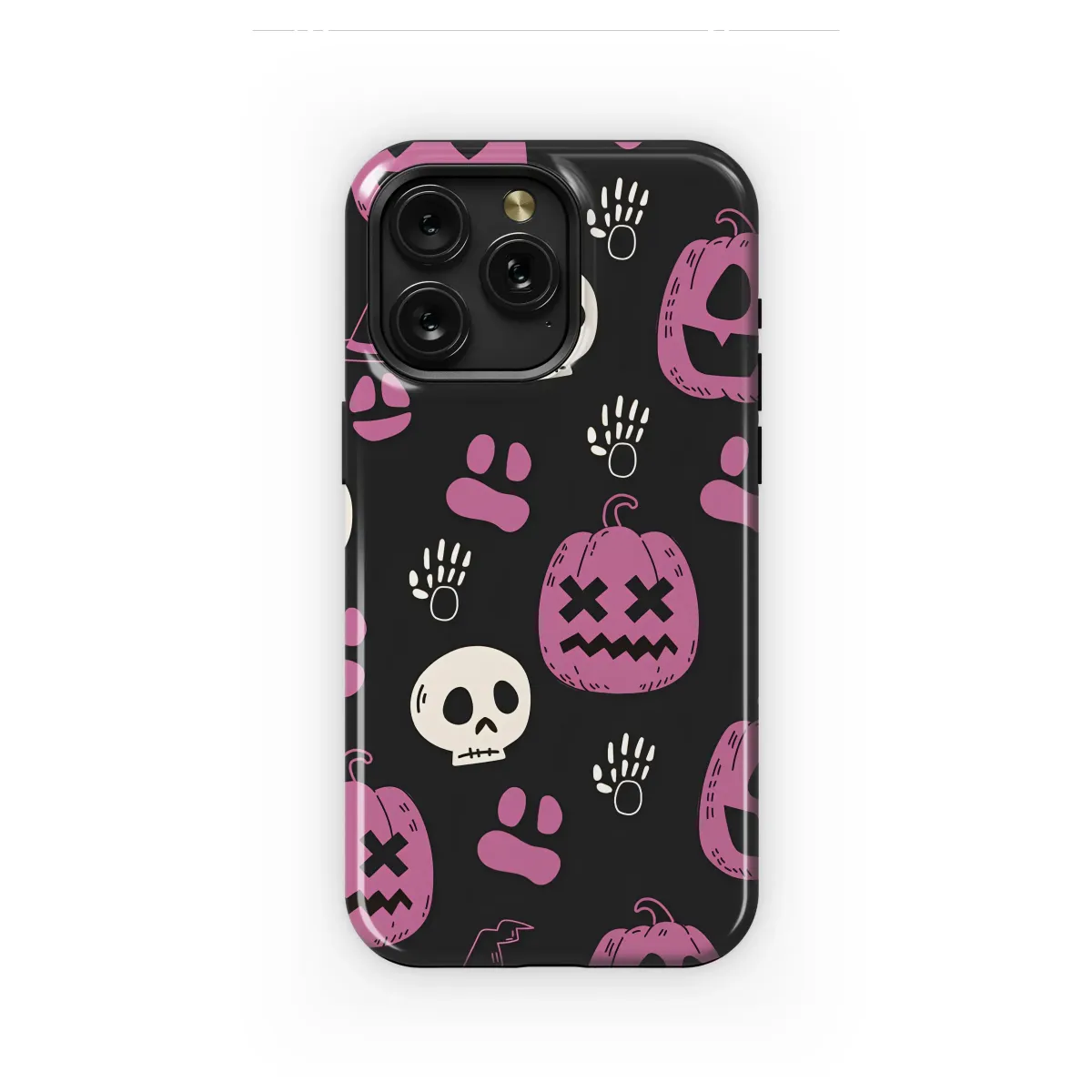 Spooky Cute Pink Halloween Pattern Phone Case iPhone Samsung Cover Pixel 7185 - Image 1