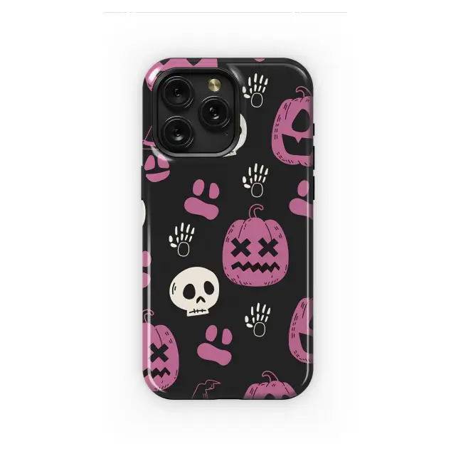 Spooky Cute Pink Halloween Pattern Phone Case iPhone Samsung Cover Pixel 7185