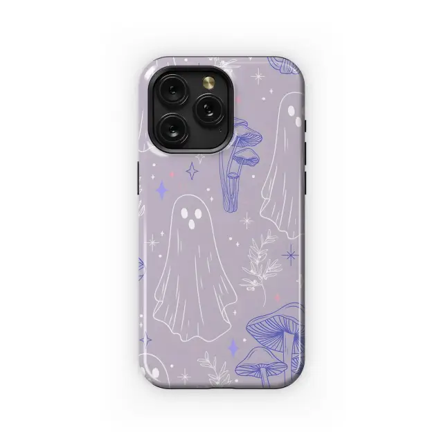 Spooky Ghost Mushroom Pattern Phone Case iPhone Samsung Cover Pixel 5304