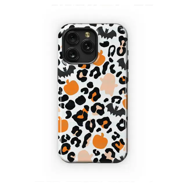 Spooky Glam Leopard Halloween Pattern Phone Case iPhone Samsung Cover Pixel 7021
