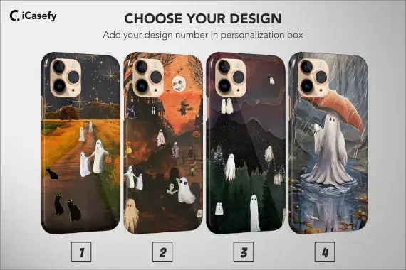 Spooky Phone Case Ghost Scary Horror Cover - Image 1