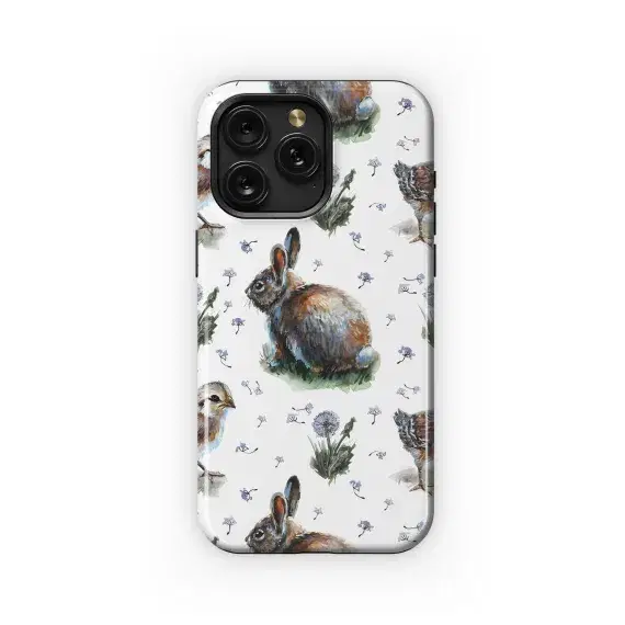 Spring Bunny Chick Pattern Phone Case iPhone Samsung Cover Pixel 5427 - Image 1