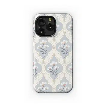 Spring Damask Floral Blue Phone Case iPhone Samsung Cover Pixel 2508 - Image 1