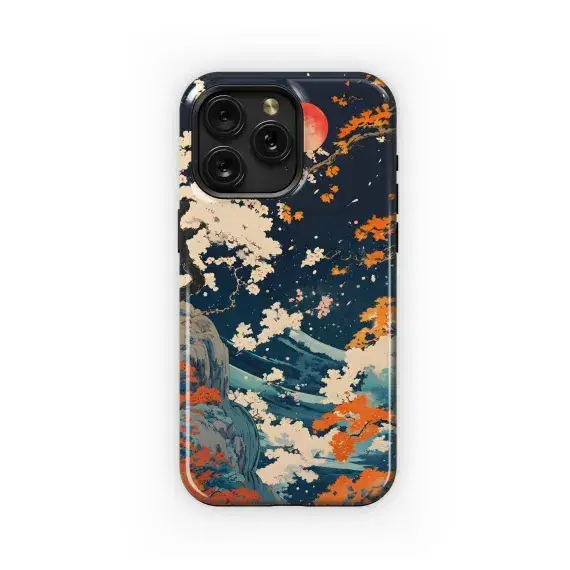 Spring Moon Sakura Nocturne Phone Case iPhone Samsung Cover Pixel 1900 - Image 1