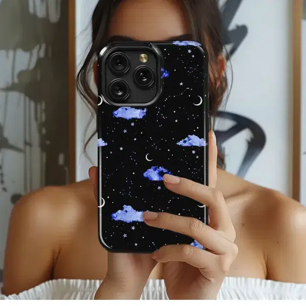 Starry Night Cute Cats
 Phone Case iPhone Samsung Cover Pixel 4769 - Image 1