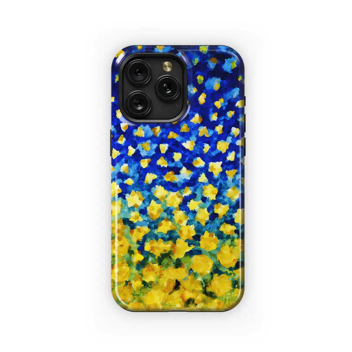 Starry Night Geometric Watercolor Phone Case iPhone Samsung Cover Pixel 3487 - Image 1