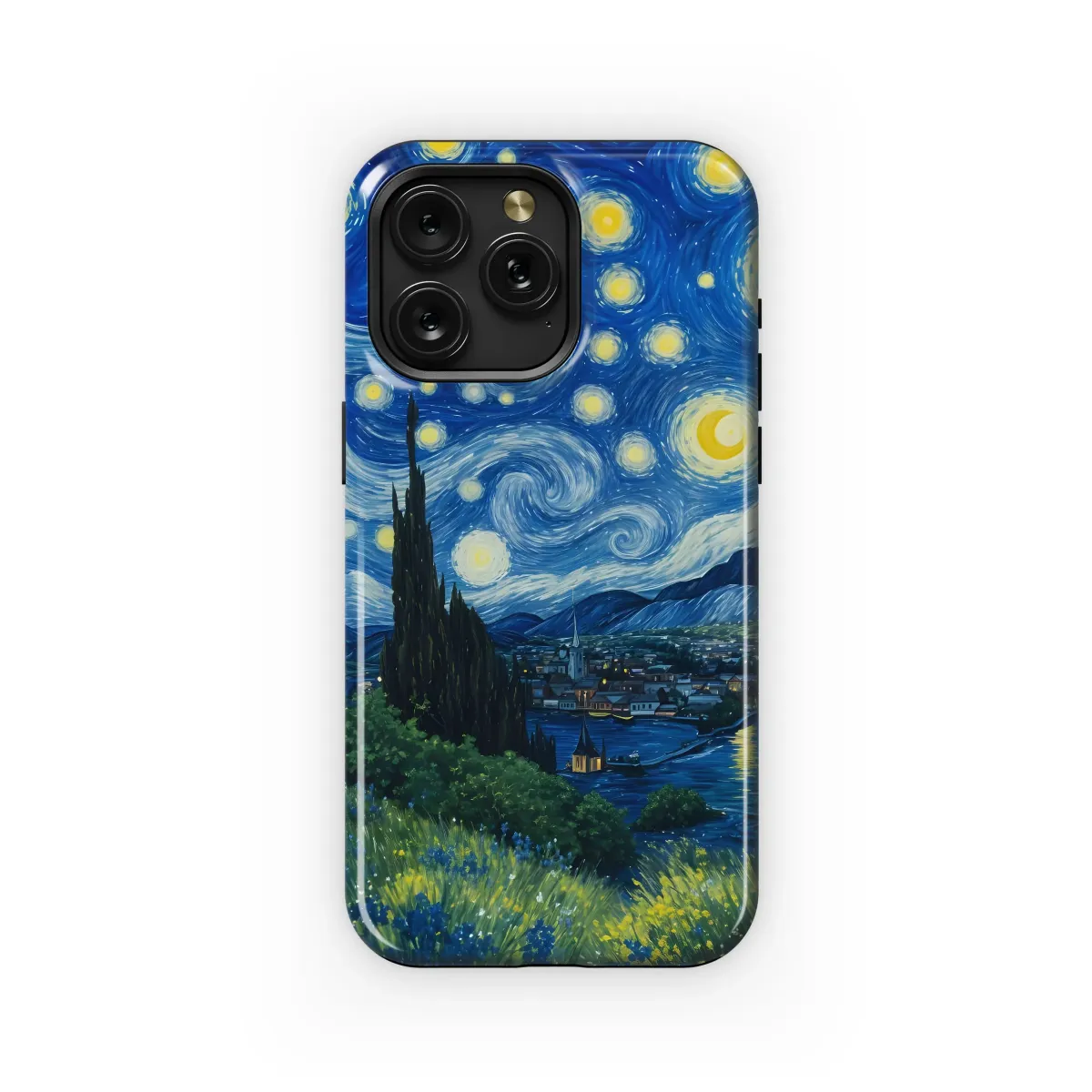 Starry Night Village
 Phone Case iPhone Samsung Cover Pixel 6083 - Image 1