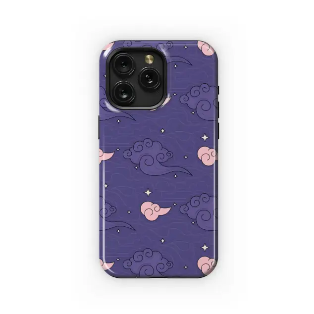 Starry Purple Pink Sky Pattern Phone Case iPhone Samsung Cover Pixel 5271