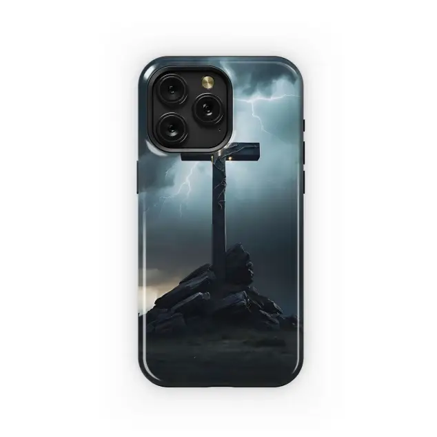 Stormy Cross Design Phone Case iPhone Samsung Cover Pixel 4823