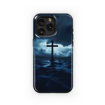 Stormy Sea Cross
 Phone Case iPhone Samsung Cover Pixel 4822 - Image 1
