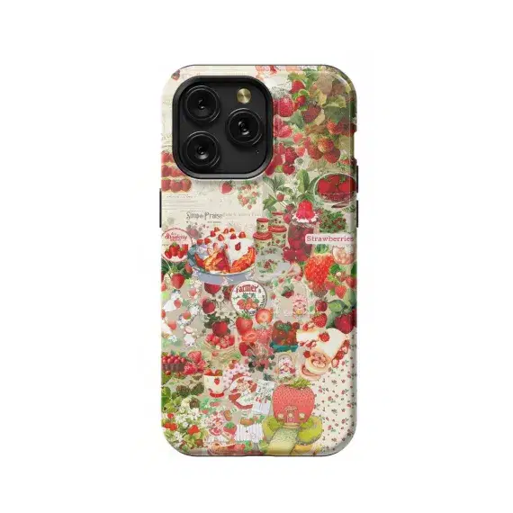 Strawberry Collage Phone Case iPhone Samsung Pixel & More - Image 1