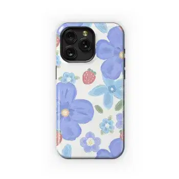 Strawberry Coquette Y2K Flower Purple Blue Daisy Phone Case iPhone Samsung Cover Pixel 1710 - Image 1