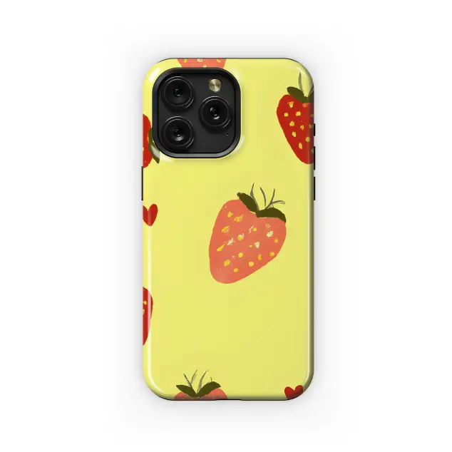 Strawberry Yellow Phone Case iPhone Samsung Cover Pixel 3389