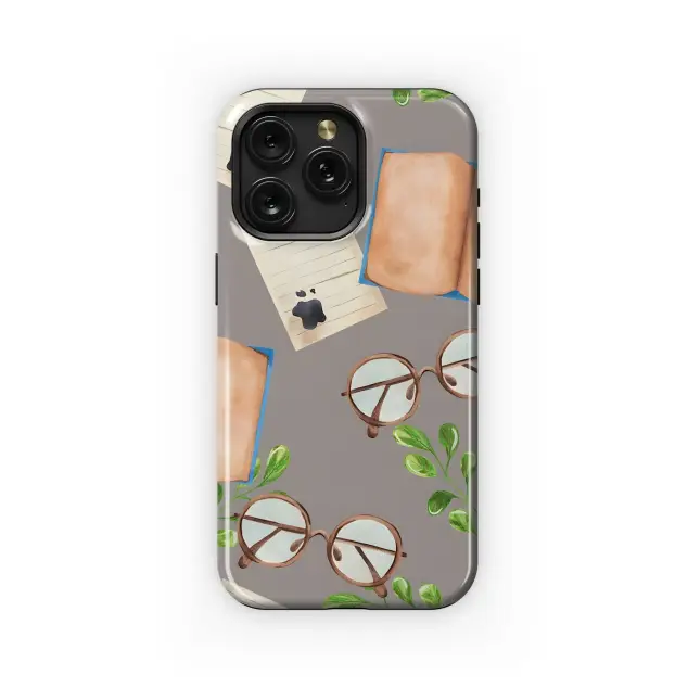 Study Time Watercolor Pattern Phone Case iPhone Samsung Cover Pixel 5225