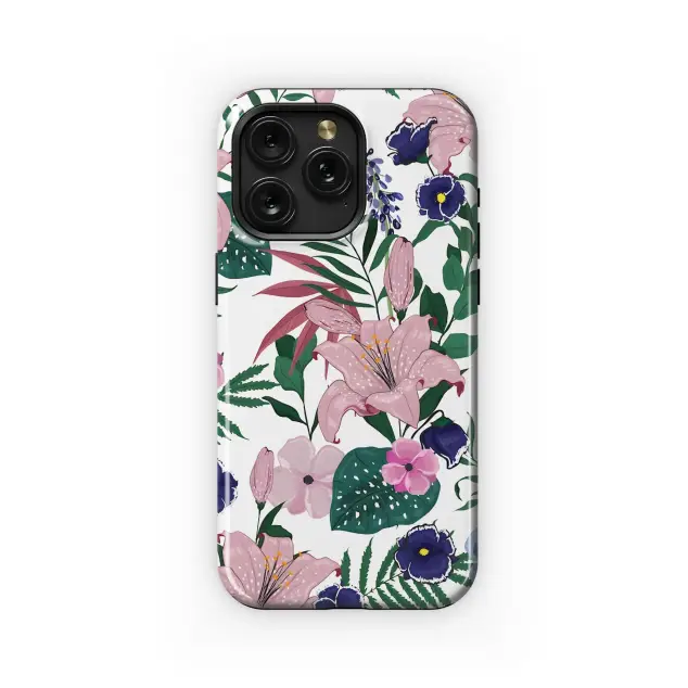 Summer Bloom Floral Leaf Pattern Phone Case iPhone Samsung Cover Pixel 5384