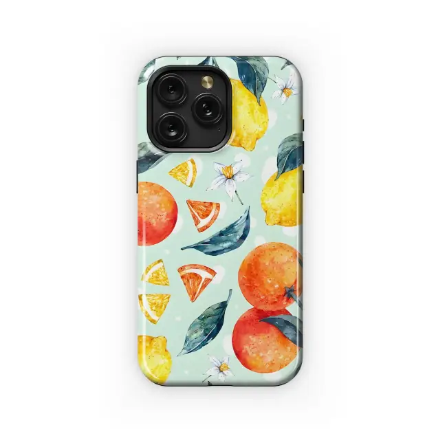 Sunny Citrus Fruit Pattern Phone Case iPhone Samsung Cover Pixel 5309