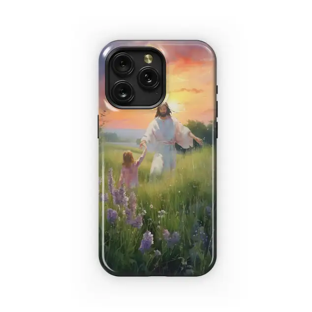 Sunset Meadow Walk Phone Case iPhone Samsung Cover Pixel 4022