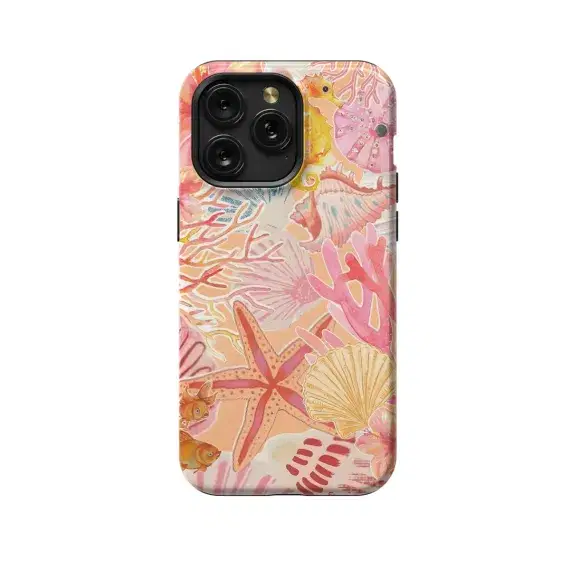 Sunset Ocean Collage Coral Beachy Sea Girl Phone Case iPhone Samsung Pixel & More 356 - Image 1