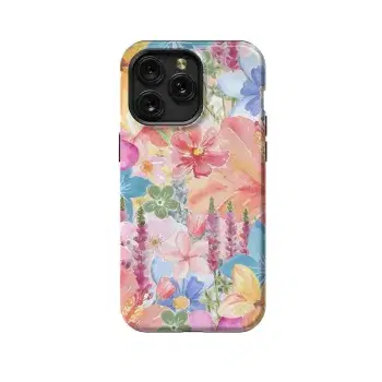 Sunset Ocean Collage Flower Beachy Sea Girl Phone Case iPhone Samsung Pixel & More 358 - Image 1
