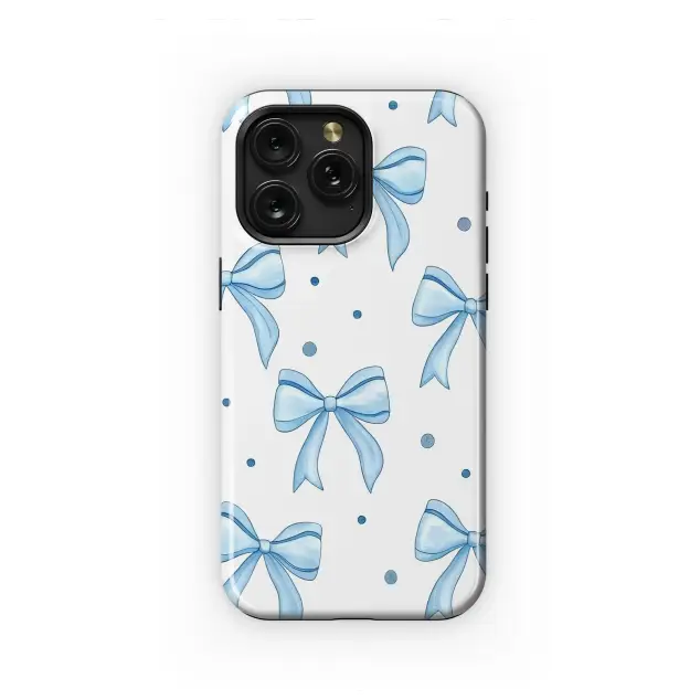 Sweet Blue Watercolor Bow Pattern Phone Case iPhone Samsung Cover Pixel 7743