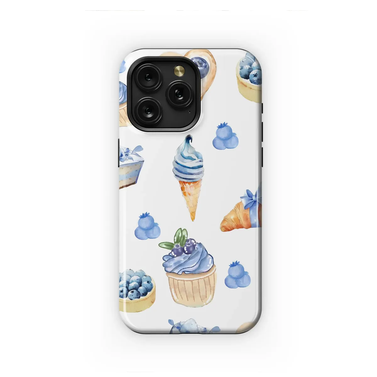 Sweet Blueberry Pastry Celebration Art Phone Case iPhone Samsung Cover Pixel 7641 - Image 1