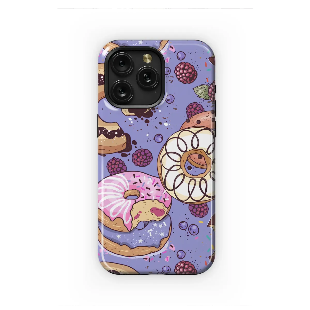 Sweet Donut & Berry Fantasy Art Phone Case iPhone Samsung Cover Pixel 7728 - Image 1