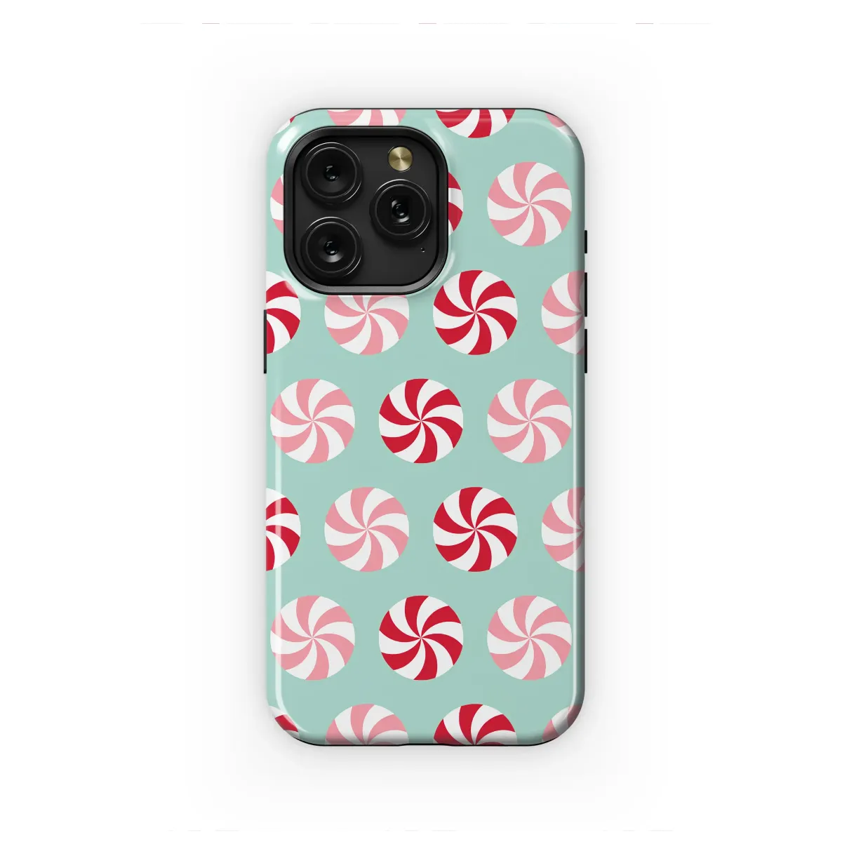 Sweet Holiday Peppermint Whirls Phone Case iPhone Samsung Cover Pixel 8034 - Image 1