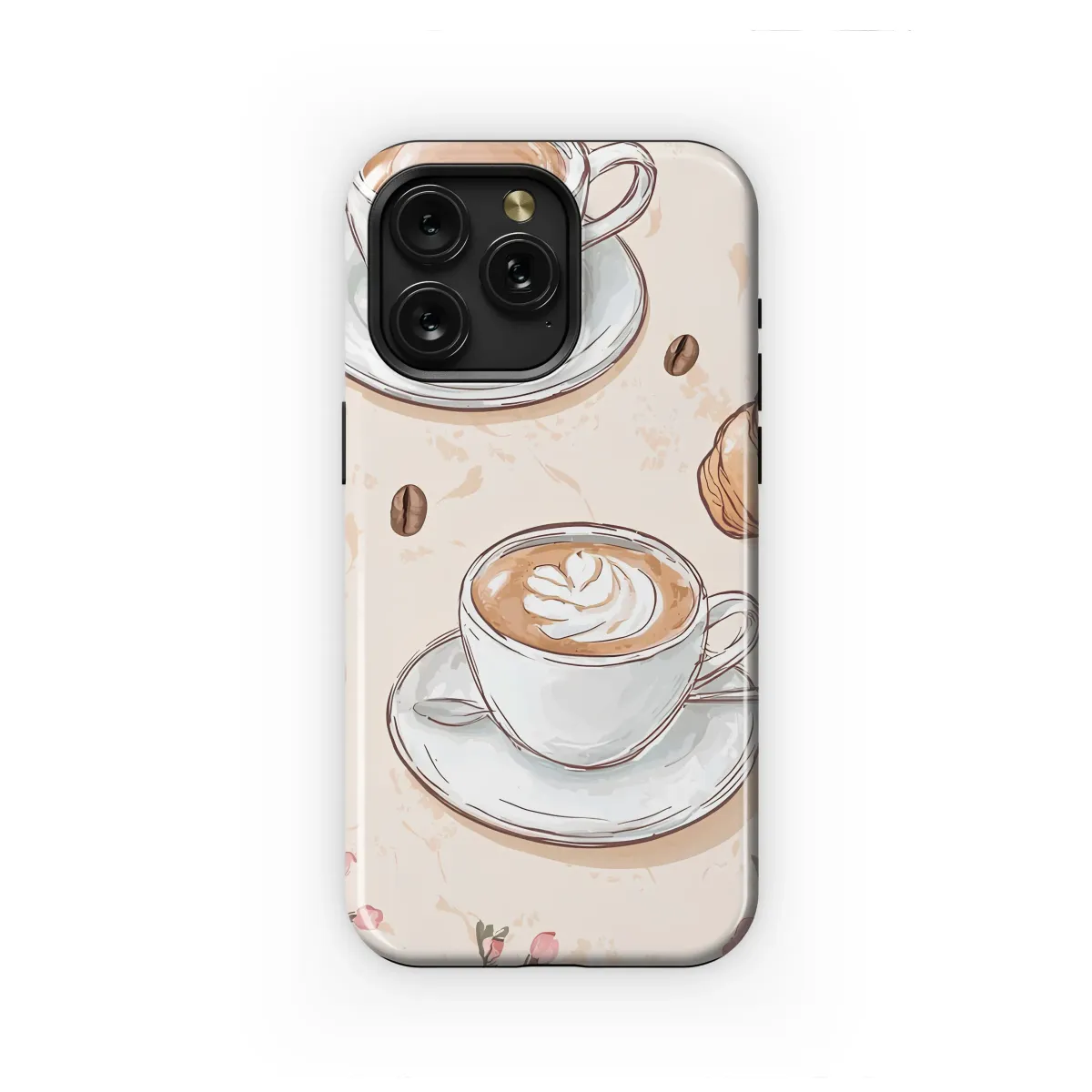 Sweet Parisian Morning Sketch Phone Case iPhone Samsung Cover Pixel 7358 - Image 1