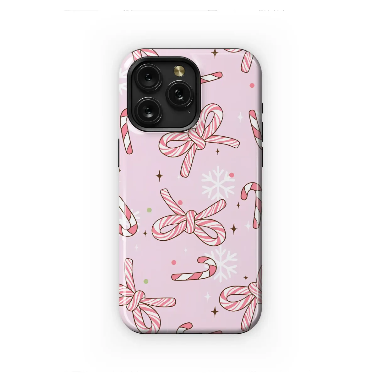 Sweet Peppermint Bows Holiday Whimsy Phone Case iPhone Samsung Cover Pixel 7199 - Image 1