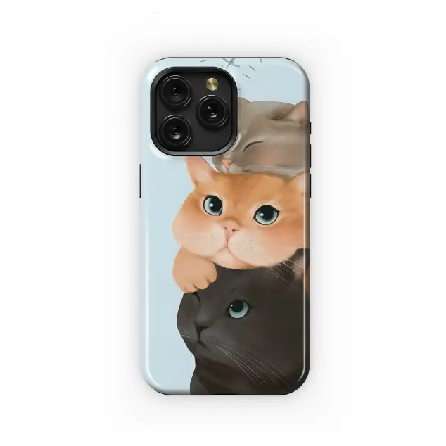 Sweet Stack of Cats
 Phone Case iPhone Samsung Cover Pixel 4795