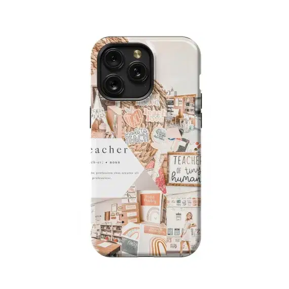 Teacher Collage Quotes Phone Case iPhone Samsung Pixel & More #201 - Image 1