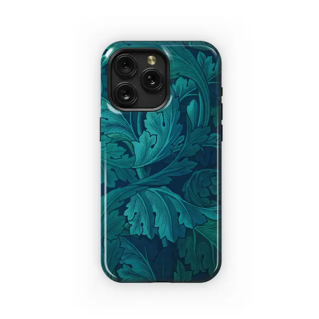 Teal Leaf Pattern
 Phone Case iPhone Samsung Cover Pixel 6149