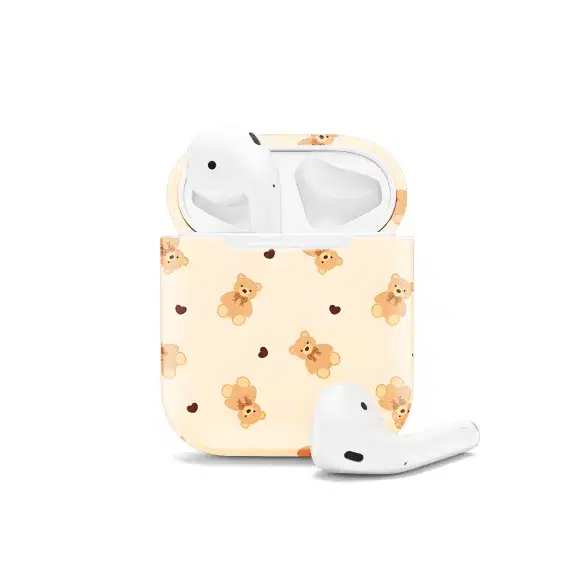 Teddy Bear Hearts Seamless Pattern AirPods Case AirPods Pro AirPods Pro 2 AirPods 3 AirPods 2 Glossy 2154 - Image 1