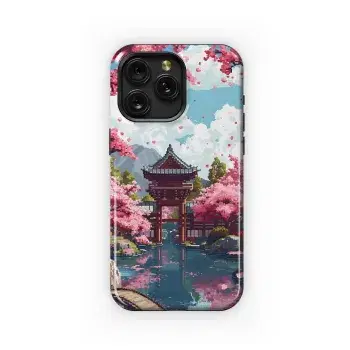 Textured Japanese Cherry Blossom Sakura Phone Case iPhone Samsung Cover Pixel 1905 - Image 1