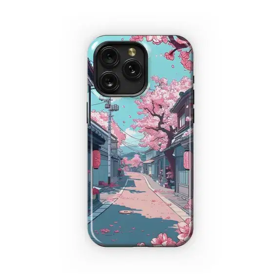 Textured Japanese Cherry Blossom Sakura Phone Case iPhone Samsung Cover Pixel 1906 - Image 1
