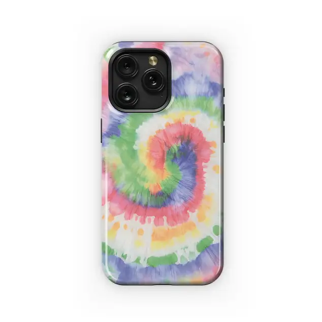 Tie Dye Rainbow Spiral Phone Case iPhone Samsung Cover Pixel 3839