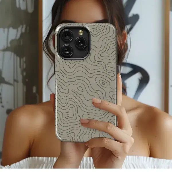 Topographic Lines Design
 Phone Case iPhone Samsung Cover Pixel 5677 - Image 1