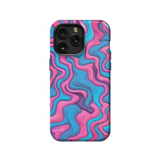 Topographic Map Marble Blue and Phone Case iPhone Samsung Pixel & More