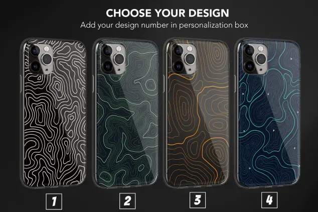 Topographic Map Phone Case Cover