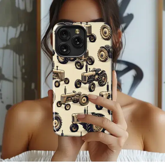 Tractors Beige Phone Case iPhone Samsung Cover Pixel 2749 - Image 1