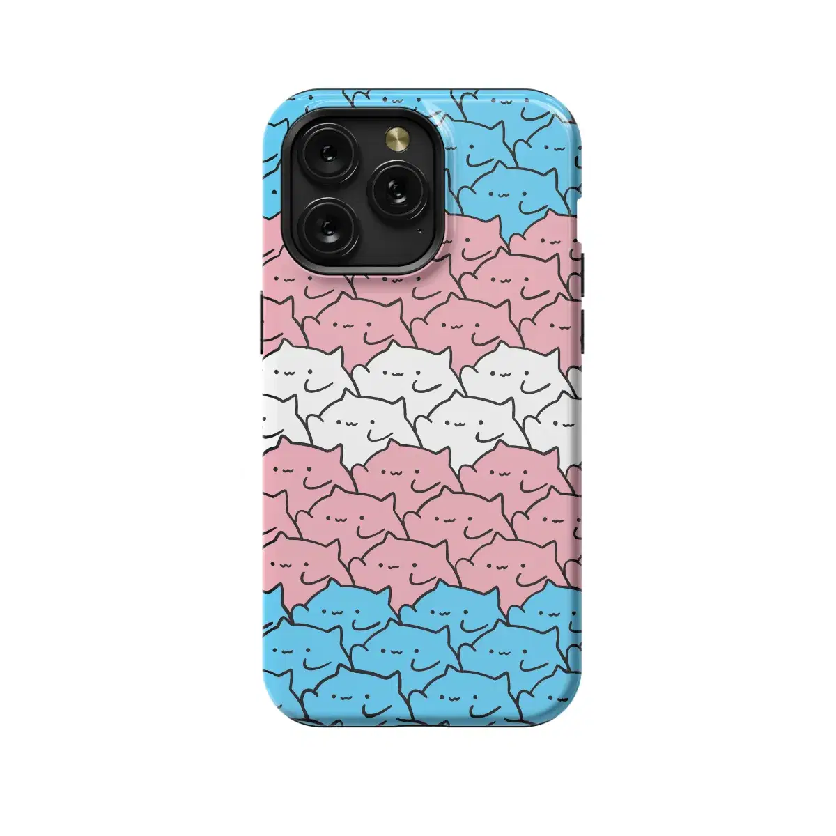 Trans Pride Cats Phone Case iPhone Samsung Cover Pixel 648 - Image 1