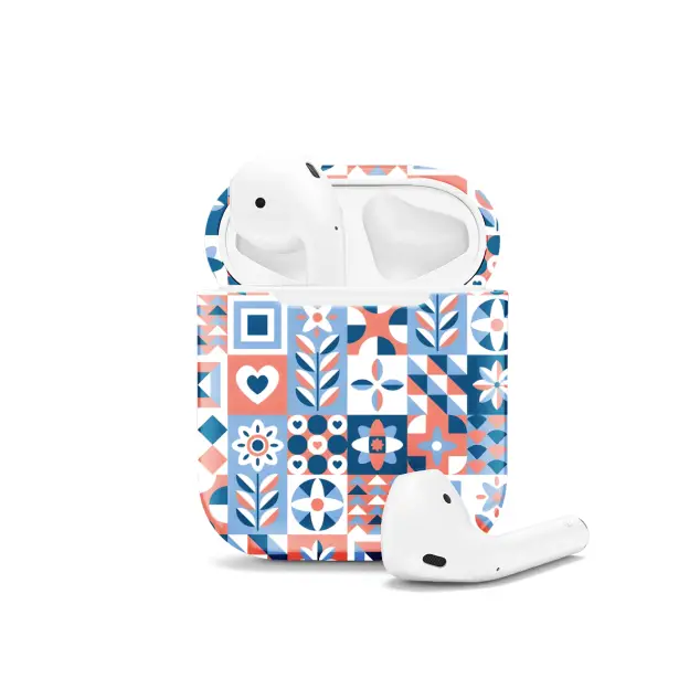 Trendy Cute Geometric Mosaic AirPods Case AirPods Pro AirPods Pro 2 AirPods 3 AirPods 2 Glossy 1603