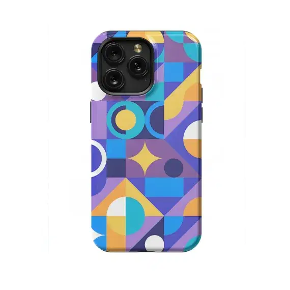 Trendy Cute Geometric Mosaic Phone Case iPhone Samsung Cover Pixel 1092 - Image 1