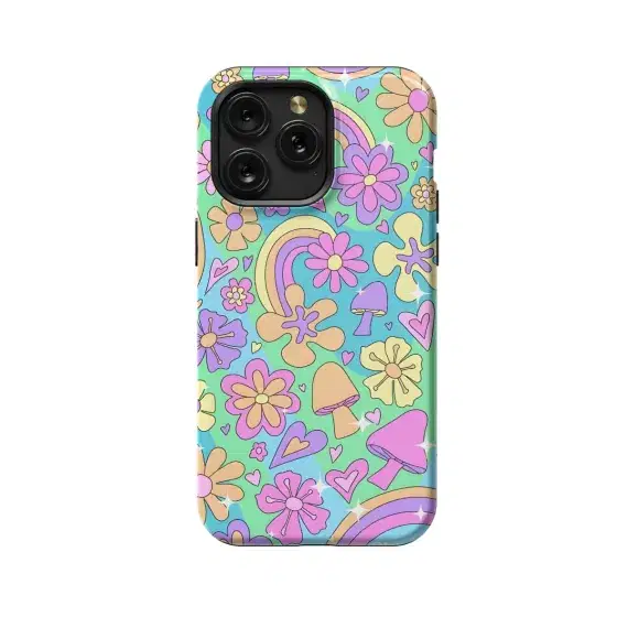 Trippy Hippie Mushroom Phone Case iPhone Samsung Pixel & More 202 - Image 1