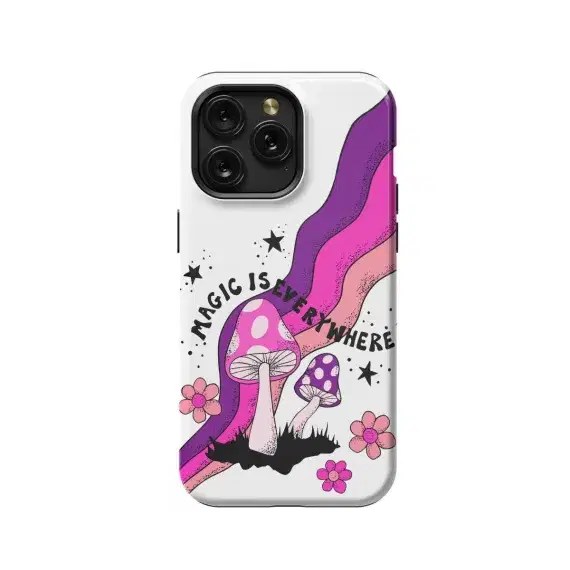 Trippy Mushroom Flower Phone Case iPhone Samsung Pixel & More - Image 1