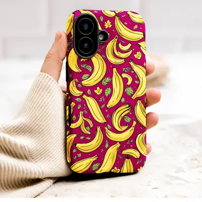 Tropical Banana Fruit Pattern Pop Art Design Phone Case Cover for iPhone 17 Pro Max 16 15 Plus 14 13 Mini Samsung S26 S25 Pixel 10 9 10123 - Image 1