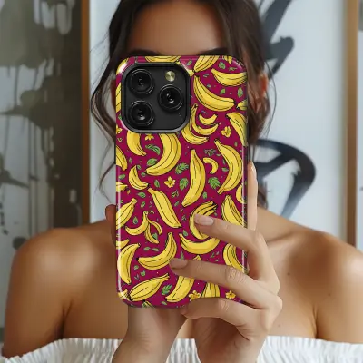 Tropical Banana Fruit Pattern Pop Art Design Phone Case Cover for iPhone 17 Pro Max 16 15 Plus 14 13 Mini Samsung S26 S25 Pixel 10 9 10123 - Image 2