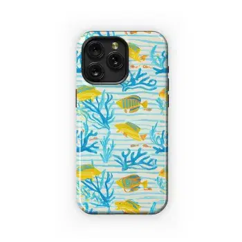 Tropical Fish Watercolor Phone Case iPhone Samsung Cover Pixel 2940 - Image 1