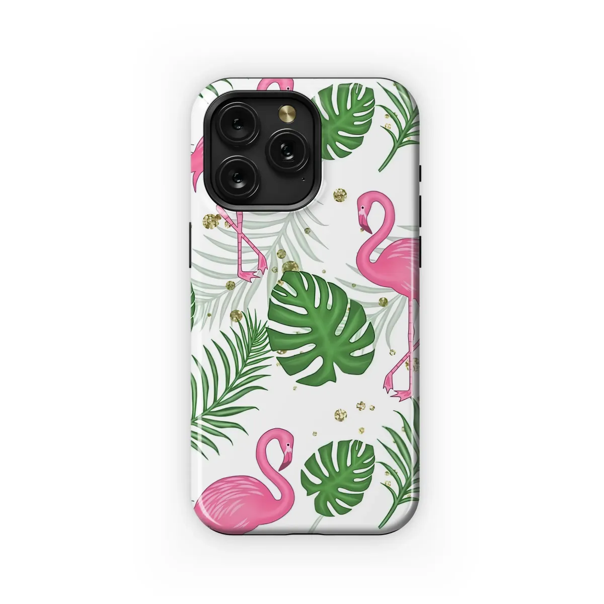 Tropical Flamingo Glitter Paradise Phone Case iPhone Samsung Cover Pixel 7187 - Image 1