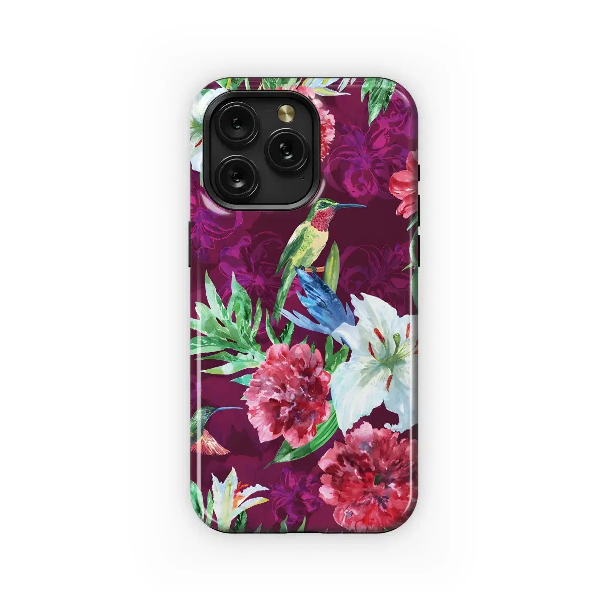 Tropical Floral Watercolor Phone Case iPhone Samsung Cover Pixel 2664 - Image 1